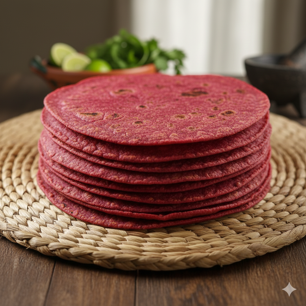 Beetroot Corn Tortilla